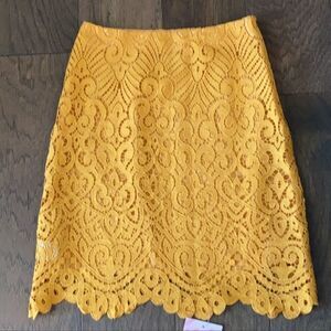 CHICWISH Full Crochet Lace Pencil Skirt Size XS Pumpkin NWT